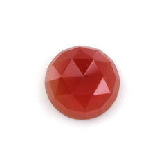 RED ONYX ROSE CUT ROUND CAB 10MM 3.65 Cts.