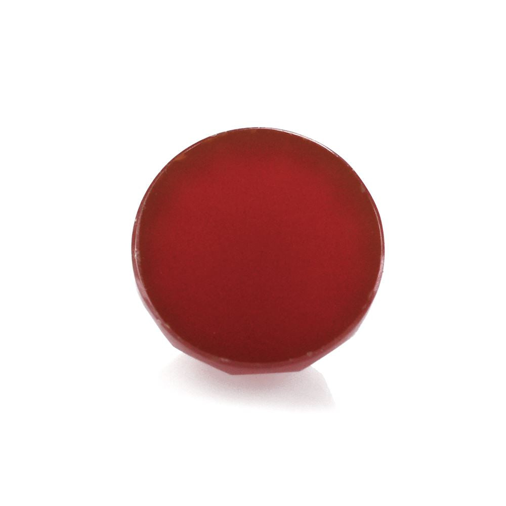 RED ONYX ROSE CUT ROUND CAB 10MM 3.80 Cts.