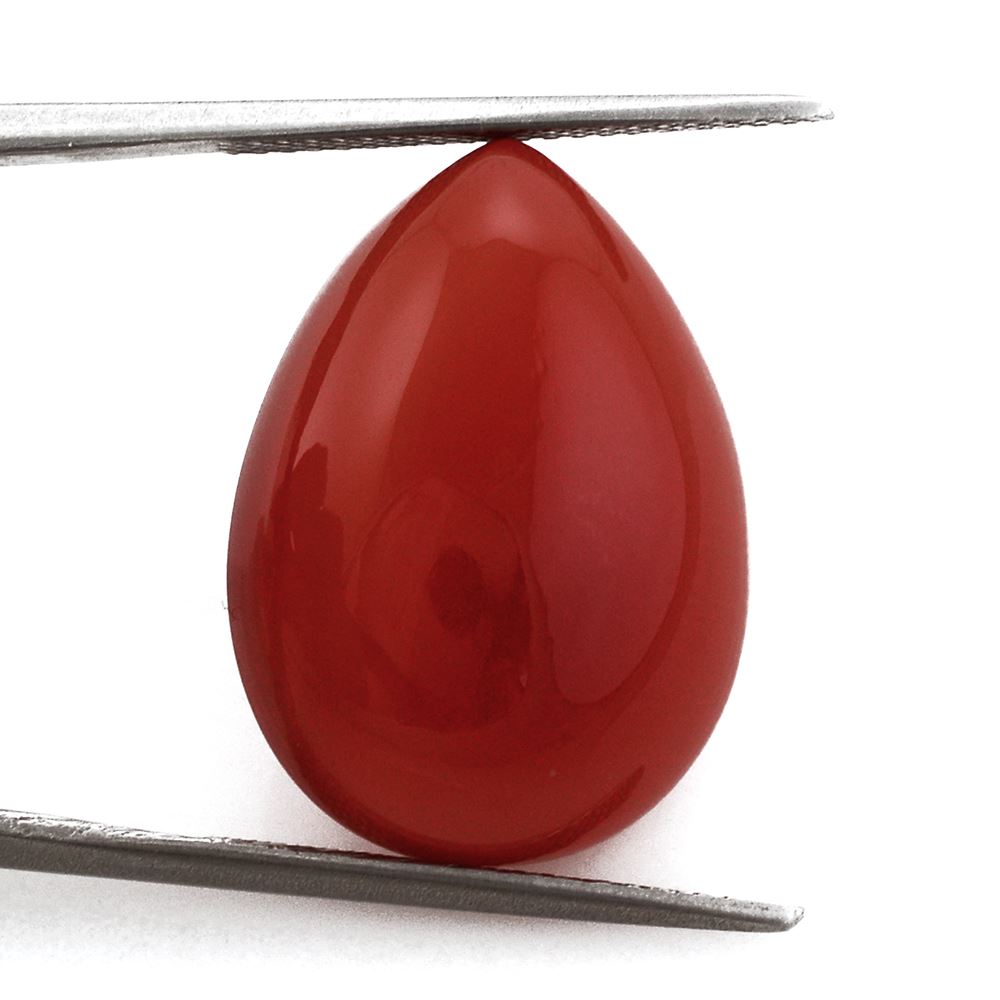 RED ONYX PEAR CAB 22X16MM 20.55 Cts.