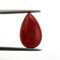 RED ONYX PEAR CAB 17X10MM 5.78 Cts.