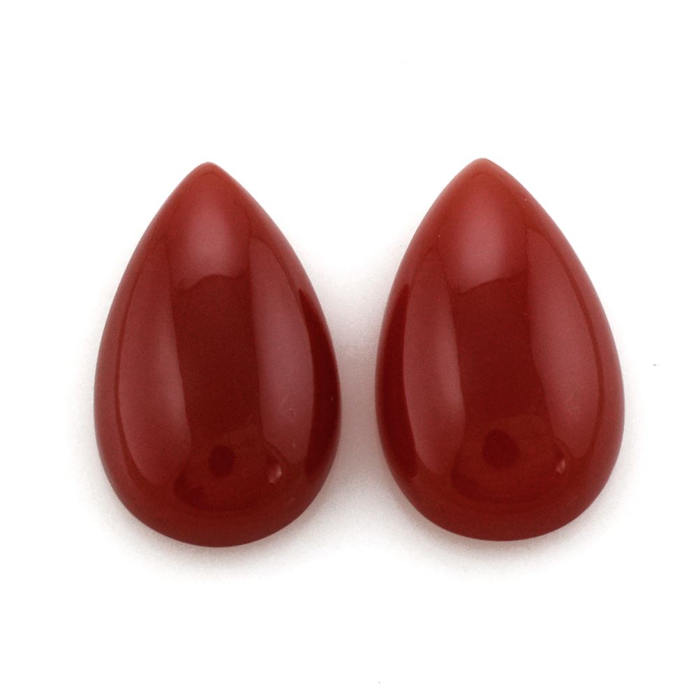 RED ONYX PEAR CAB 17X10MM 5.78 Cts.