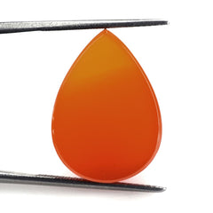 RED ONYX PLAIN PEAR PLATE 21.50X15.50MM 18.50 Cts.