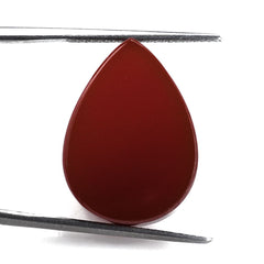 RED ONYX PLAIN PEAR PLATE 21.50X15.50MM 18.32 Cts.