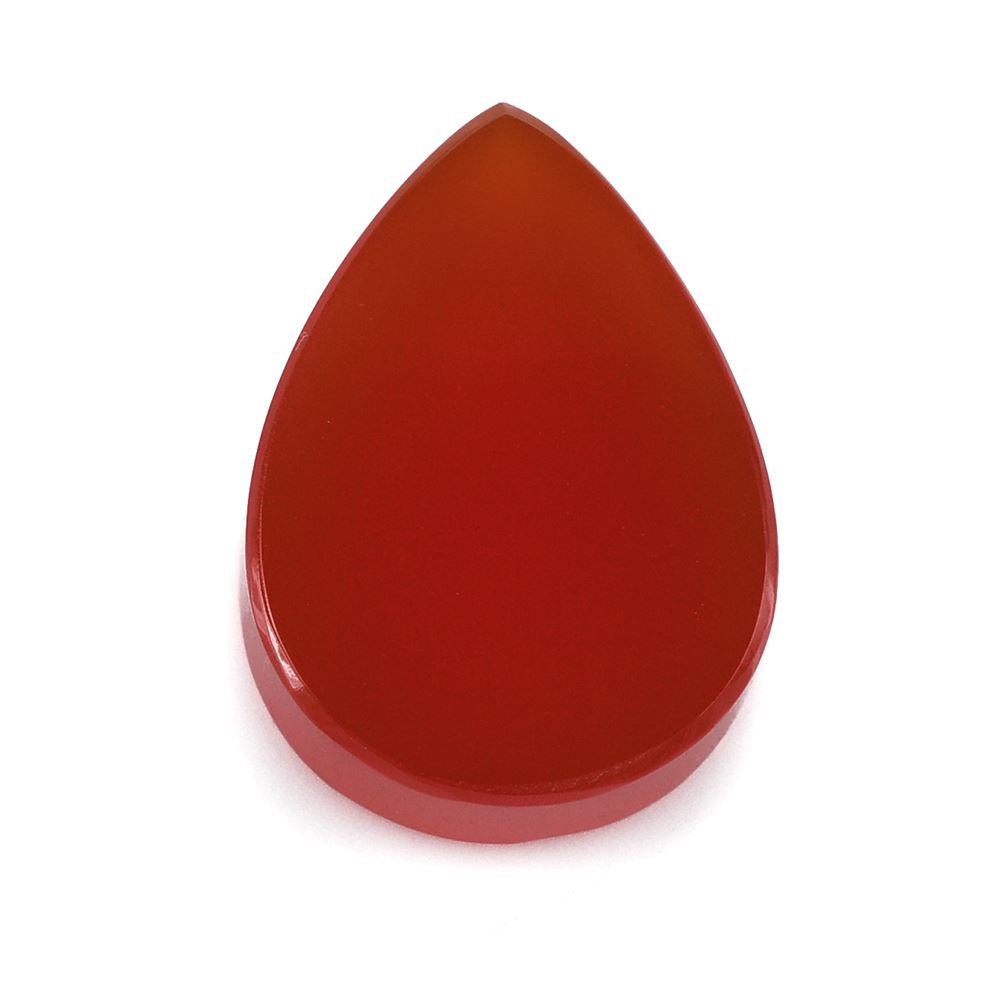 RED ONYX PLAIN PEAR PLATE 21.50X15.50MM 19.63 Cts.