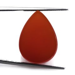 RED ONYX PLAIN PEAR PLATE 21.50X15.50MM 19.63 Cts.