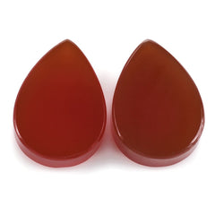 RED ONYX PLAIN PEAR PLATE 21.50X15.50MM 19.63 Cts.