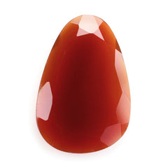 RED ONYX STEP CUT IRREGULAR PEARISH 32X21.50MM 21.79 Cts.