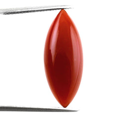 RED ONYX MARQUISE CAB 25X10MM 9.23 Cts.
