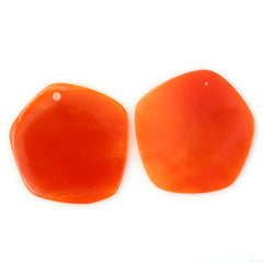 RED ONYX IRREGULAR PLAIN FANCY PLATE (FULL DRILL) 33MM 17.45 Cts.