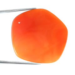 RED ONYX IRREGULAR PLAIN FANCY PLATE (FULL DRILL) 33MM 17.45 Cts.