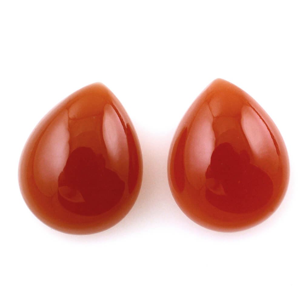 RED ONYX PEAR CAB 10X8MM 2.43 Cts.
