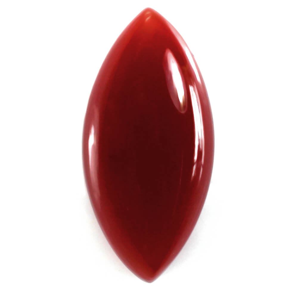 RED ONYX MARQUISE CAB 23X11MM 11.05 Cts.