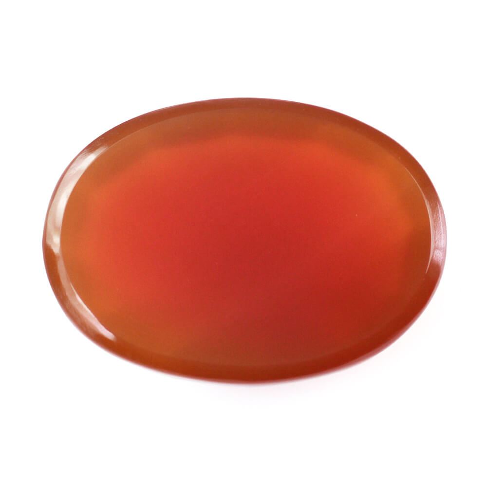 RED ONYX ROSE CUT OVAL CAB 18X13MM 10.68 Cts.