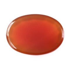 RED ONYX ROSE CUT OVAL CAB 18X13MM 10.68 Cts.