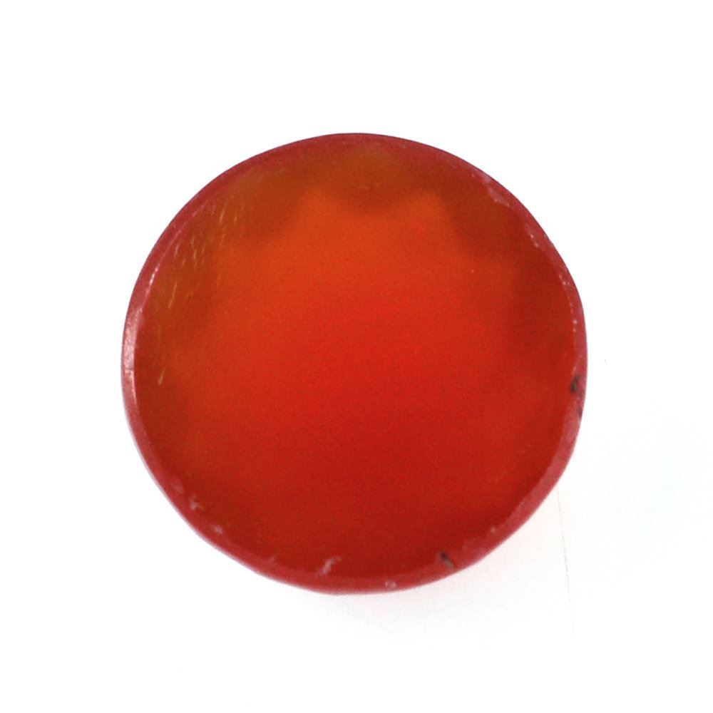 RED ONYX FLOWER CUT ROUND CAB 6MM 0.68 Cts.