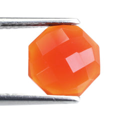 RED ONYX CHECKER OCTAGON CAB 10MM 2.74 Cts.