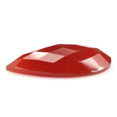 RED ONYX CHECKER PEAR CAB 20X15MM 7.45 Cts.