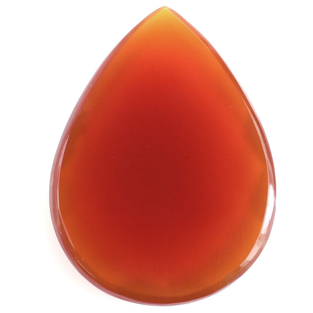 RED ONYX CHECKER PEAR CAB 20X15MM 7.45 Cts.