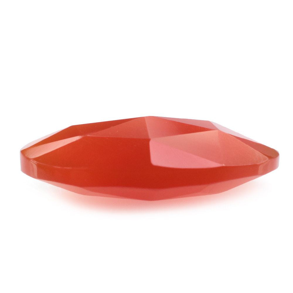 RED ONYX ROSE CUT BRIOLETTE OVAL 14X7MM 2.63 Cts.