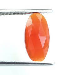 RED ONYX ROSE CUT BRIOLETTE OVAL 14X7MM 2.63 Cts.