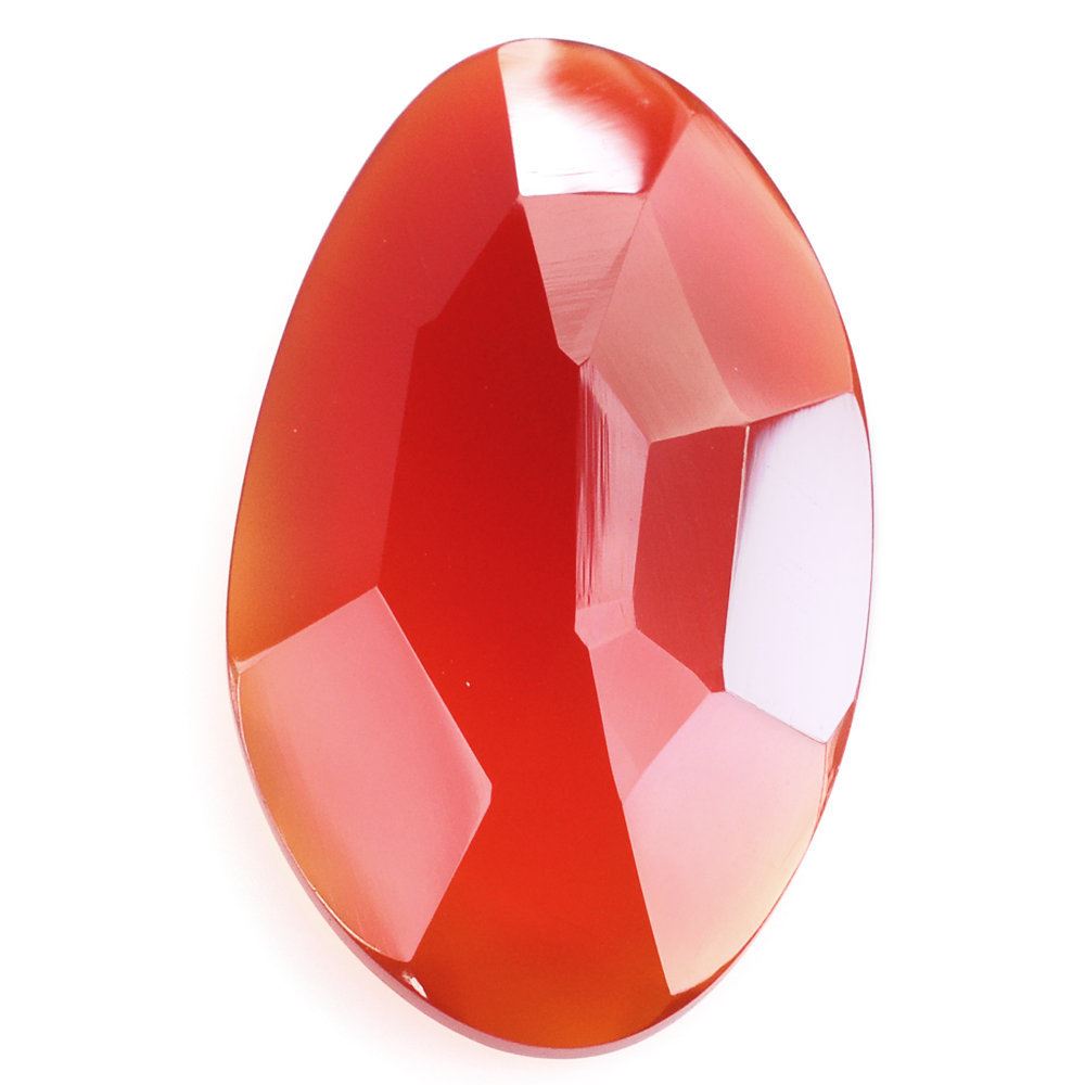RED ONYX CUT IRREGULAR OVAL 22X14MM 9.19 Cts.