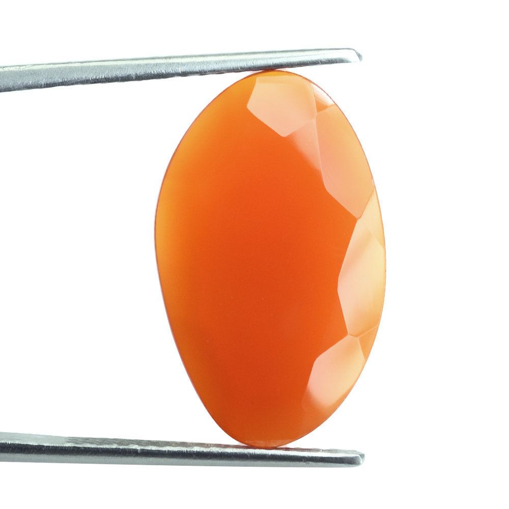 RED ONYX CUT IRREGULAR OVAL 22X14MM 9.02 Cts.