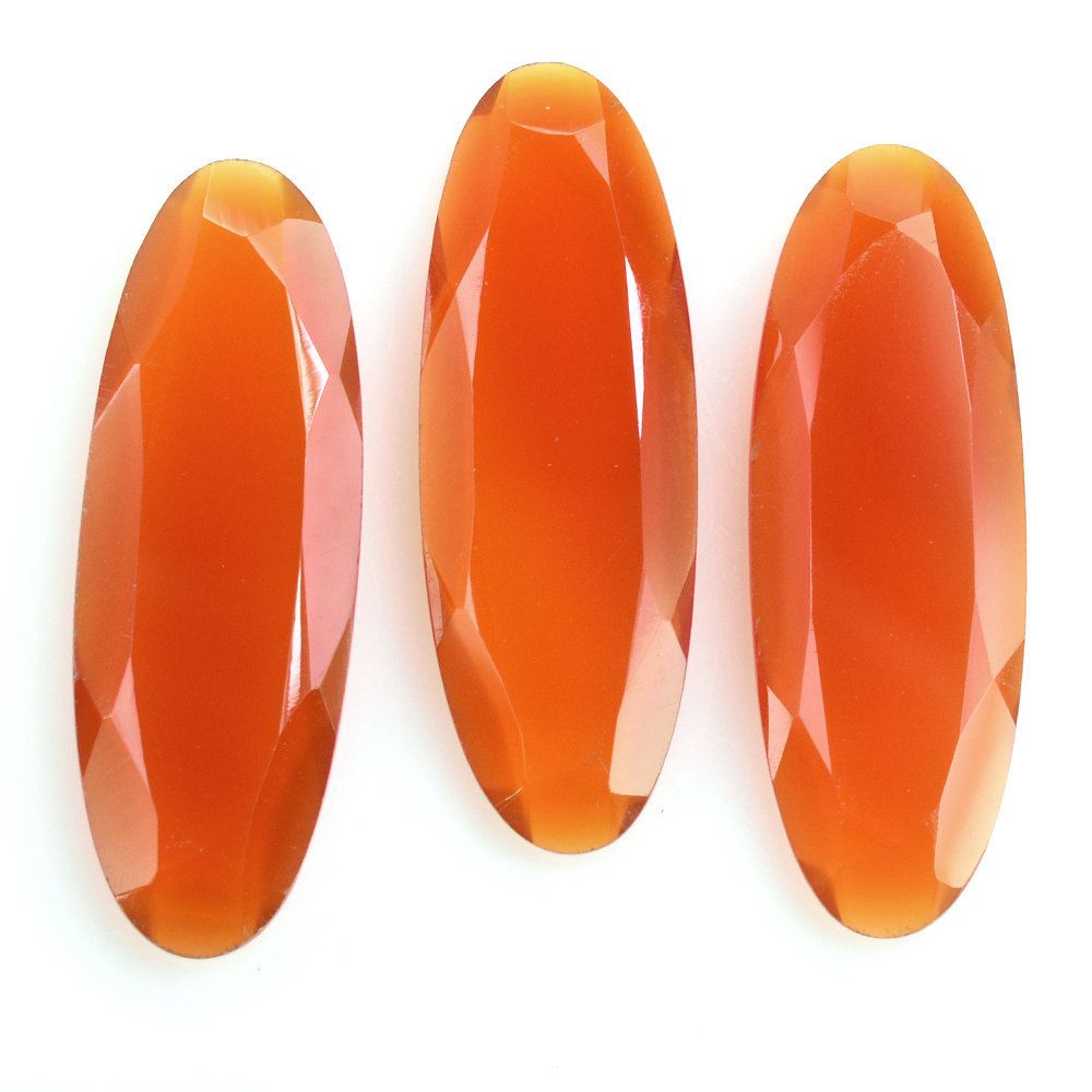 RED ONYX BOTH SIDE TABLE OVAL 28.50X10MM 8.02 Cts.
