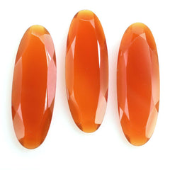 RED ONYX BOTH SIDE TABLE OVAL 28.50X10MM 8.02 Cts.