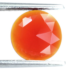 RED ONYX ROSE CUT BRIOLETTE ROUND 10MM 2.04 Cts.
