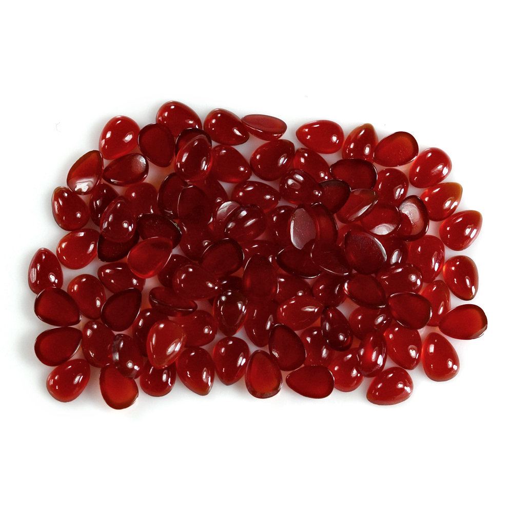 RED ONYX PEAR CAB (DARK) 4.20X3.11MM 0.13 Cts.