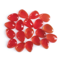RED ONYX PEAR CAB (MEDIUM) 4.20X3.11MM 0.13 Cts.