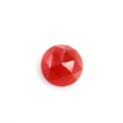 RED ONYX ROSE CUT ROUND CAB 4MM 0.25 Cts.