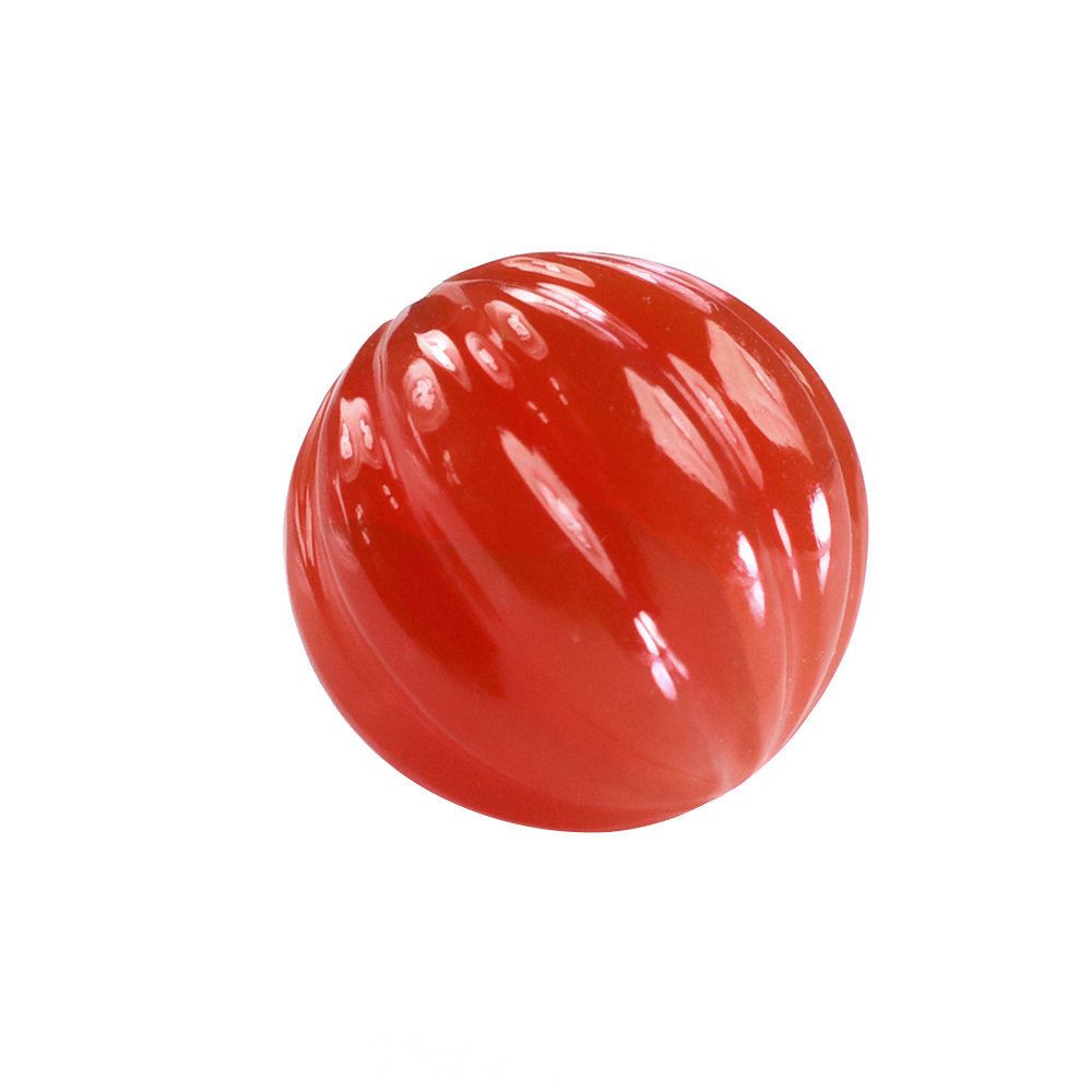 RED ONYX MELON CARVED BALLS (HALF DRILL) (DES#70) 10MM 7.00 Cts.