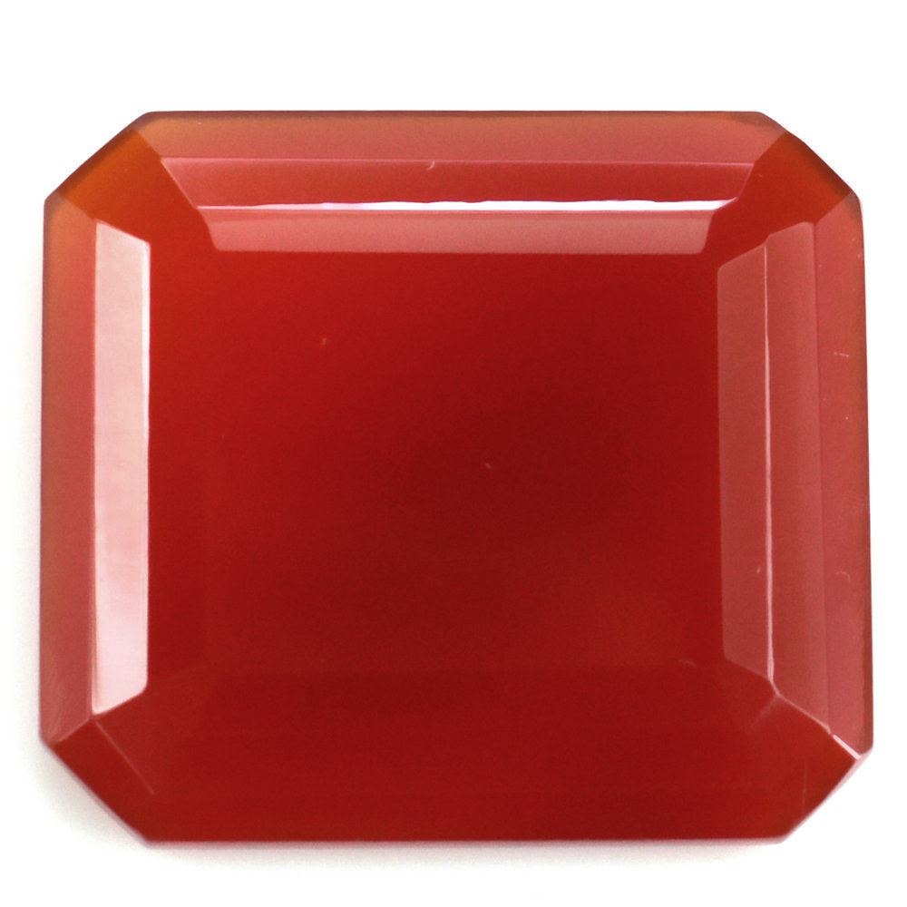 RED ONYX TABLE CUT OCTAGON CAB 18X16MM 10.45 Cts.