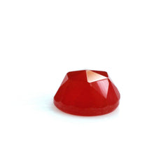 RED ONYX ROSE CUT ROUND CAB 5MM 0.48 Cts.