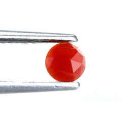 RED ONYX ROSE CUT ROUND CAB 5MM 0.48 Cts.