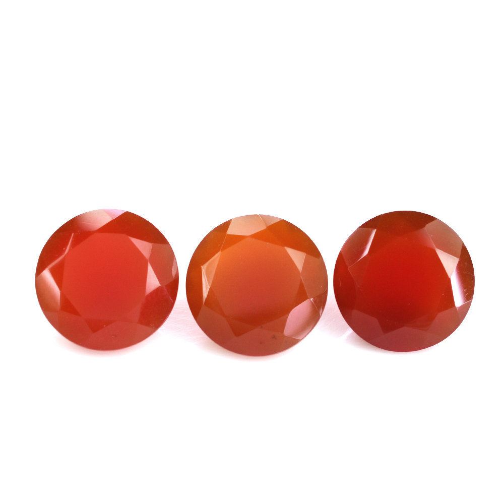 RED ONYX CUT ROUND 12MM 5.87 Cts.