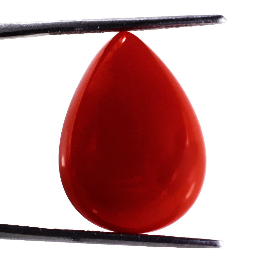 RED ONYX PEAR CAB 22X16MM 19.60 Cts.
