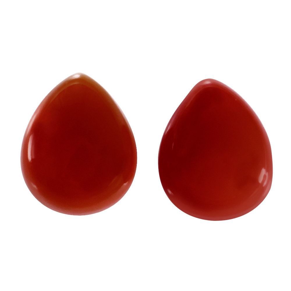RED ONYX PEAR CAB 10X8MM 1.95 Cts.