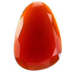 RED ONYX STEP CUT IRREGULAR PEAR 32X22MM 22.30 Cts.