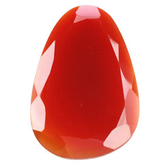 RED ONYX STEP CUT IRREGULAR PEAR 32X22MM 22.44 Cts.