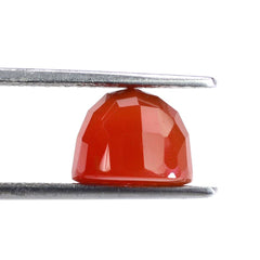 RED ONYX CHECKER BULLET CAB 10MM 7.35 Cts.