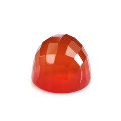 RED ONYX CHECKER CUT BULLET CAB (LIGHT) 10MM 5.65 Cts.
