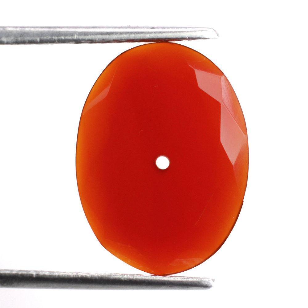 RED ONYX TABLE CUT OVAL CAB (FULL DRILL) 17.50X13MM 2.99 Cts.