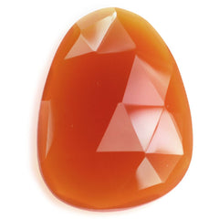 RED ONYX ROSE CUT BRIOLETTE IRREGULAR PEARISH 20X15MM 8.12 Cts.