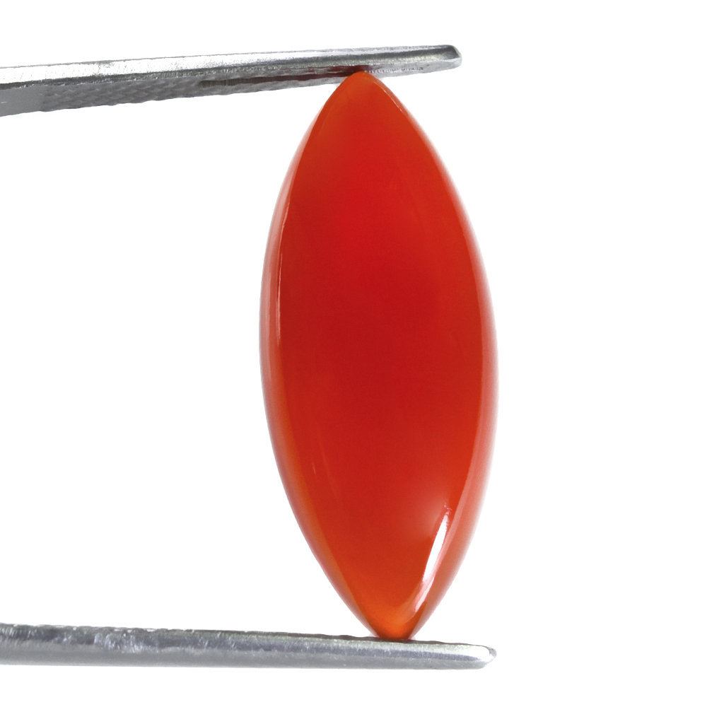 RED ONYX MARQUISE CAB 25X10MM 8.20 Cts.