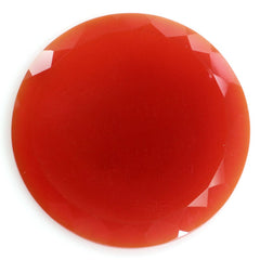 RED ONYX TABLE CUT FLAT BOTTOM ROUND 25MM 14.55 Cts.