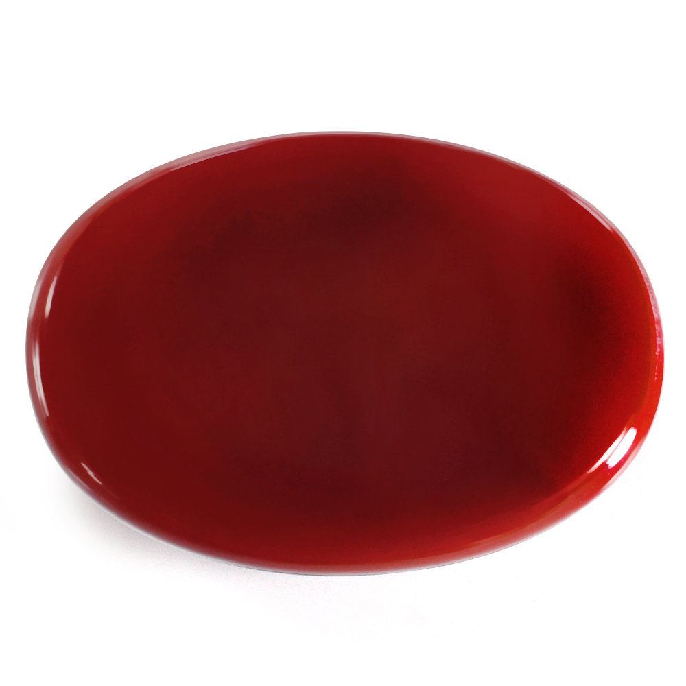 RED ONYX OVAL CAB 25X18MM 27.67 Cts.