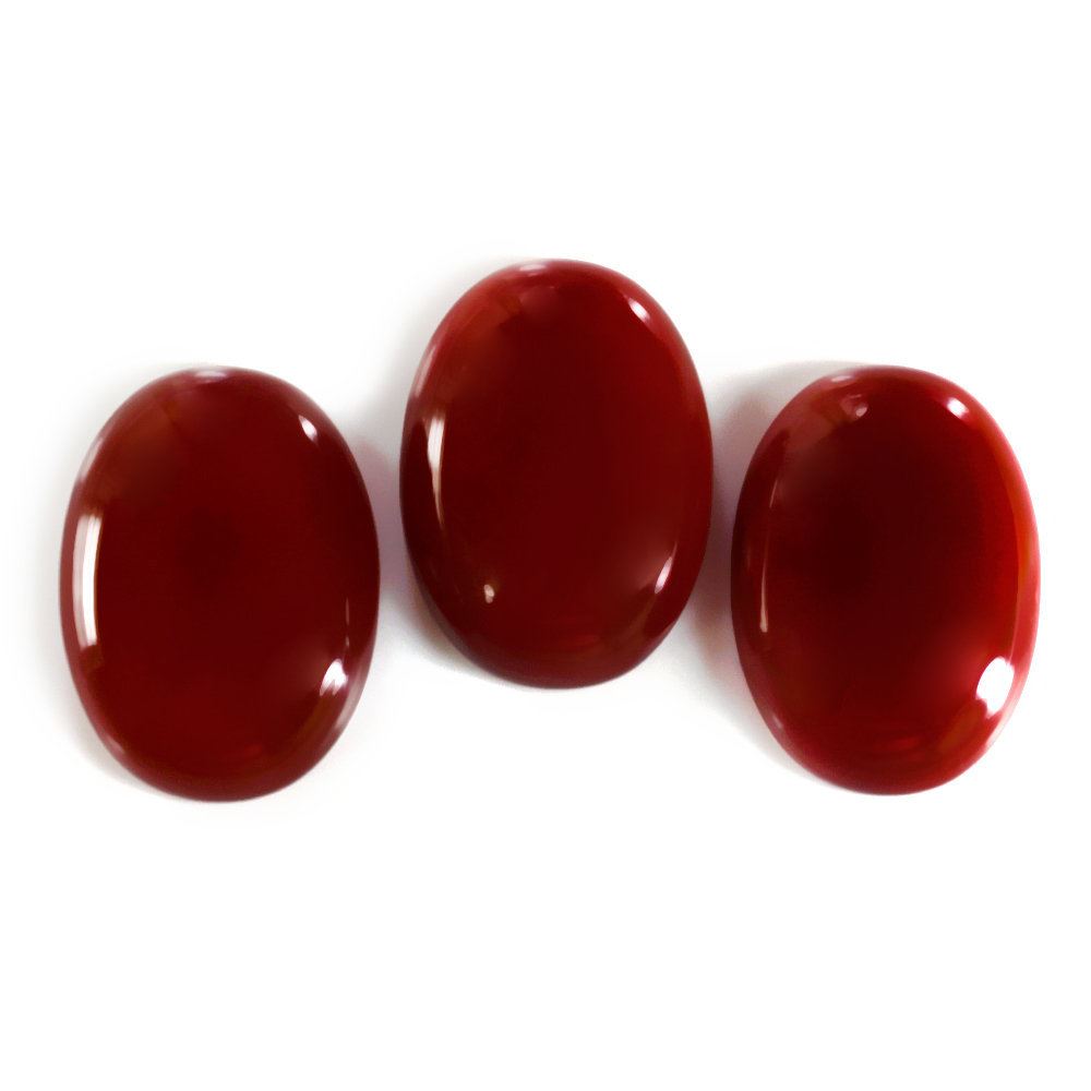 RED ONYX OVAL CAB 25X18MM 27.67 Cts.