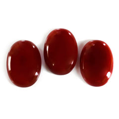 RED ONYX OVAL CAB 25X18MM 27.67 Cts.